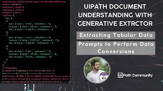 UiPath Document Understanding - Generative Extractor for Tabular Data Extraction and Formatting