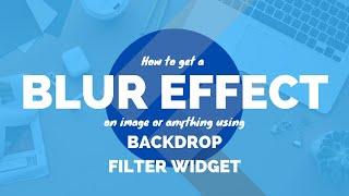 How to get Blur Effect using Backdrop Filter Widget - Flutter tutorial in Hindi/Urdu