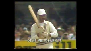 ENGLAND v INDIA 1st TEST DAY 3 LORD'S JUNE 7 1986 DILIP VENGSARKAR MOHINDER AMARNATH GRAHAM DILLEY