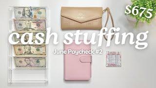 CASH ENVELOPE STUFFING | JUNE 2024 PAYCHECK #2 | Budget With Me | MONETS MONEY