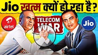 Telecom War  How Airtel is Killing Jio | Winning Strategies | Business Case Study | Live Hindi