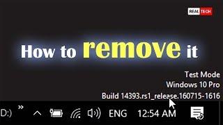 Remove Test Mode Watermark on Windows 10/8.1/7