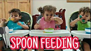 UPDATE on Triplets spoon feeding | 2 1/2 year old toddlers | Trillizos