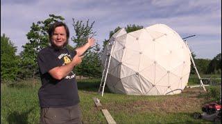 Assembling A Surplus Geodesic Space Dome