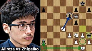 Powerful KNIGHT SAC Finished the Game | Alireza vs Zhigalko | Titled Tuesday Blitz November 2022