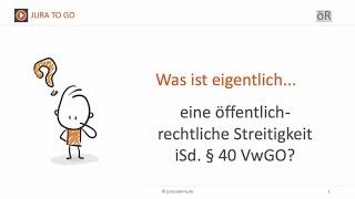 Jura2Go - Die öffentlich-rechtliche Streitigkeit