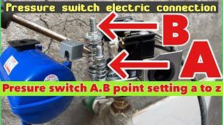 How to adjust of water pressure switch || pump on off range setting.muf eng