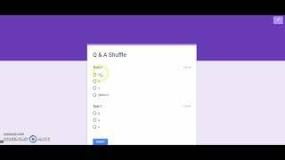 Google Forms: Shuffle Questions and Answers