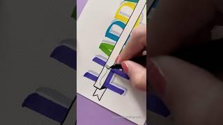 Happy Birthday Card DIY #short #nhuandaocalligraphy #diy #lettering #greetingcard #Jennifer