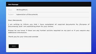 Sample Email for Documents Submission