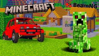 Minecraftowa Przygoda w beamNG.drive! Szalona Jazda po Klockowej Mapie! |BeamNG.drive|️️