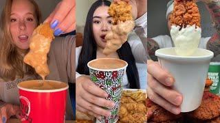 TIKTOK Mukbang Compilation | Cane's, Wingstop, Chipotle, McDonald's, Taco Bell & More!