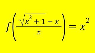A Radical Functional Equation | Algebra