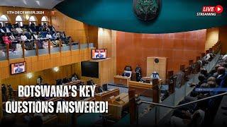 Botswana Parliament Live: Key Debates & Questions – December 11, 2024