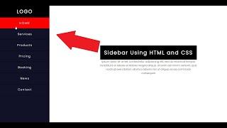 Sidebar using HTML and CSS || Vertical Navigation || Site OverFlow