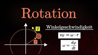 Drehbewegung / Rotation - Einführung, Formeln, Winkelgeschwindigkeit berechnen (Physik)