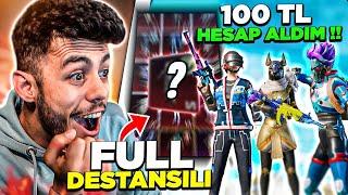 100 TL YE FULL DESTANSILI HESAP ALDIM !! - PUBG Mobile