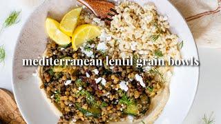 Mediterranean Lentil Grain Bowls | This Savory Vegan