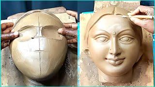 Maa Laxmi ji ki face mitti se Banana sikhe | How to make maa Laxmi face with clay