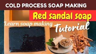 Red sandal Soap Making / Cold process soap for anti tan and anti pigmentation