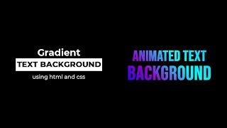CSS Text Gradient Background Animation