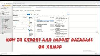 How to Export and Import Database on XAMPP