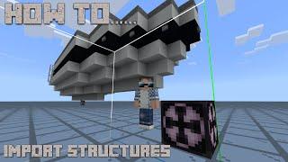 Minecraft Bedrock Edition - How To Import Structures Between Worlds.