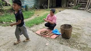 Husband and wife: Harvesting cassava to sell, on days when the husband is not around |Chúc Thị Xuân