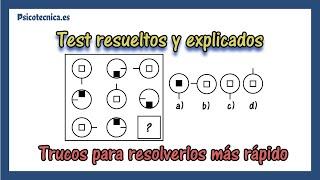  Test psicotecnico razonamiento abstracto con respuestas | con 20 ejercicios explicados