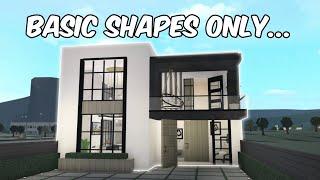 BUILDING A BLOXBURG HOUSE USING ONLY BASIC SHAPES