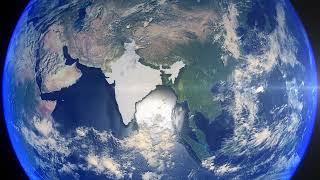 realistic earth zoom highlight country india 4k stock footage