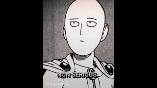 SAITAMA SERIOUS V NON SERIOUS EDIT #onepunchman #youtubeshorts #manga #edit #saitama #foryou