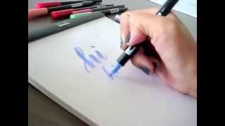 Brush calligraphy // How to use the Tombow dual brush pen