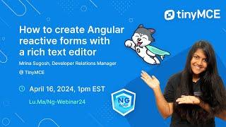 Angular Reactive Forms - @ngconfonline  Webinar