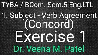 Subject - Verb Agreement (Concord)