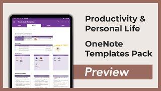 Productivity & Personal Life OneNote Templates | PREVIEW