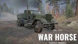 SnowRunner Mod Review | GWC 1945 WAR HORSE - CONSOLE FRIENDLY & COOL