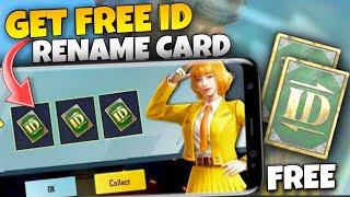 FREE  ReName CARD  How To Get ReName Card In pubg / How To Get Free ReName Card Pubgmobile