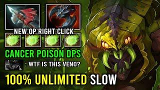 100% Unlimited Poison Slow DPS Right Click Venomancer with Satanic Deleted Offlane Dota 2