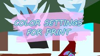 Clip Studio Paint: Color settings for print #ClipStudioTips2020