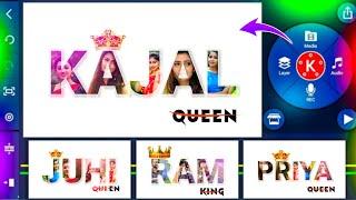 Name art video editing with photos in kinemaster | Name art video editing | Technical ghannu