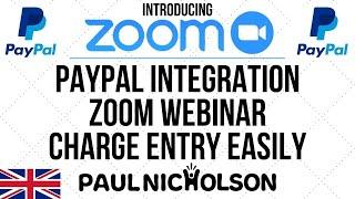 Zoom Webinar Paypal Integration Take Payment From Registrants Entry