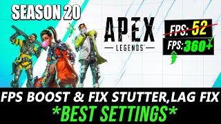  How To DRASTICALLY Boost & FIX FPS Drops In APEX LEGENDS SEASON 20 | APEX Best Settings 2024️