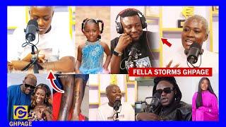 Fella Makafui 1st time reacts to f!ght with Medikal,Shows Tattoos,Moments with him at Ghpage studios