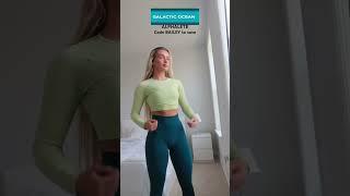 ALPHALETE new amplify | cute gym outfit ideas! Code BAILEY #haul #fitness #activewear #gym #shorts