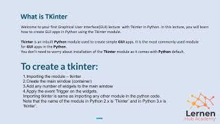 What is Tkinter? | Create Your First GUI Window in Python | Introduction to Tkinter Python