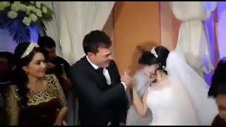 The angry groom slapped the bride.