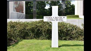 4k visit to general George Patton's grave - Luxembourg American cemetery