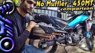 Muffler vs No Muffler CFMOTO 450MT