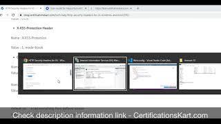 How to change HTTP security headers using IIS or web configuration file
